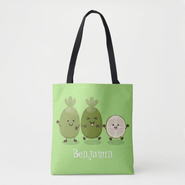 Tote Bag Illustration de mignonne guava feijoa (Devant)
