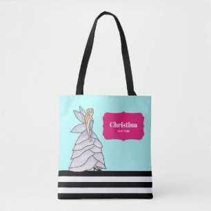 Tote Bag Illustration de mode de princesse fée à l'aquarell