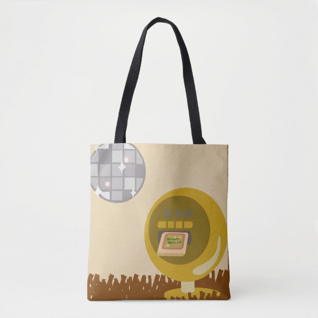 Tote Bag Illustration de musique rétro super de huit jours (Devant)
