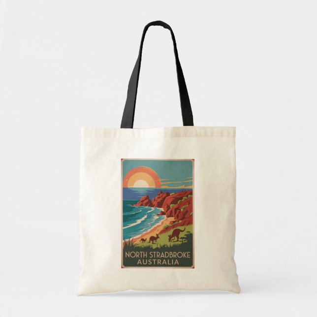 Tote Bag Illustration de North Stradbreak Island Kangaroos (Devant)