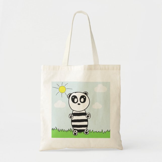 Tote Bag Illustration de Panda Mignon (Devant)