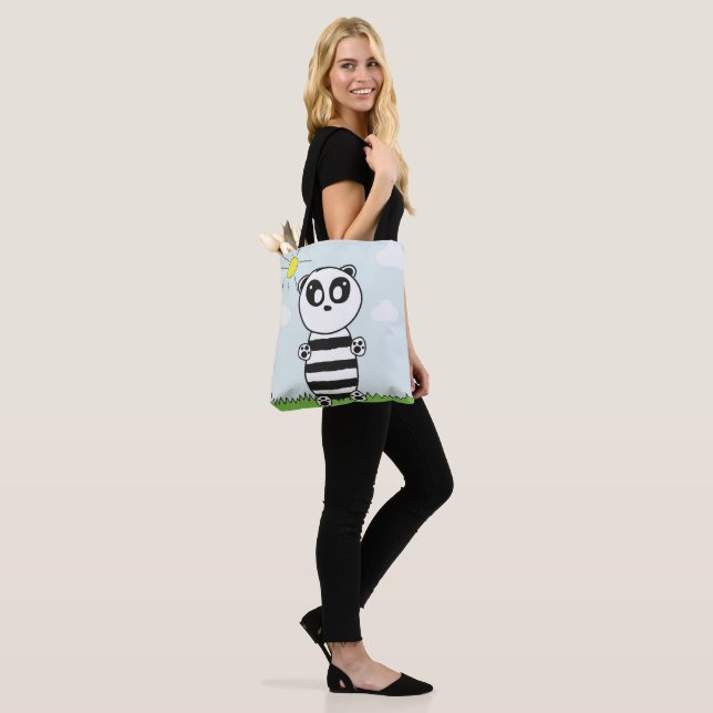 Tote Bag Illustration de Panda Mignon (Sur le modèle)