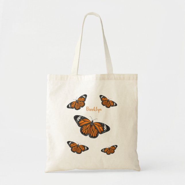 Tote Bag Illustration de papillon monarque (Devant)