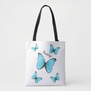 Tote Bag Illustration de papillons Morpho