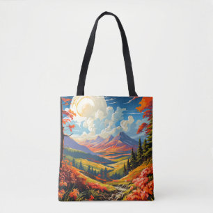 Tote Bag Illustration de paysage de campagne