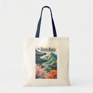 Tote Bag Illustration de paysage de Corée du Sud Art de voy