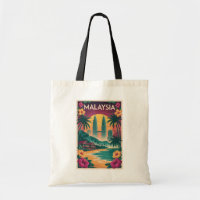 Illustration de paysage de Malaisie Art de voyage 