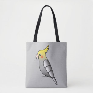 Tote Bag Illustration de perroquet cartoon gris mignon