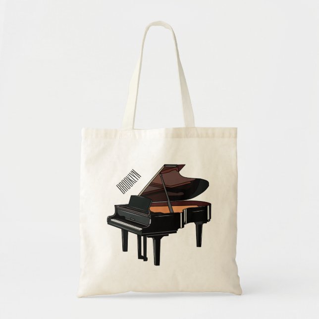 Tote Bag Illustration de piano (Devant)