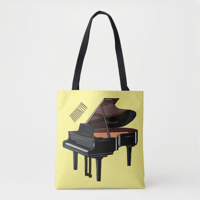 Tote Bag Illustration de piano (Devant)