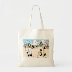 Tote Bag Illustration de plage Art Déco vintage des années