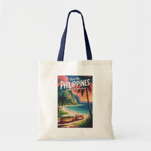 Tote Bag Illustration de plage vintage de voyage aux Philip