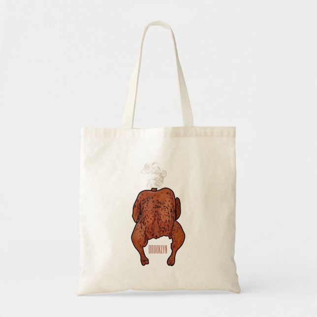 Tote Bag Illustration de poulet rôti (Devant)