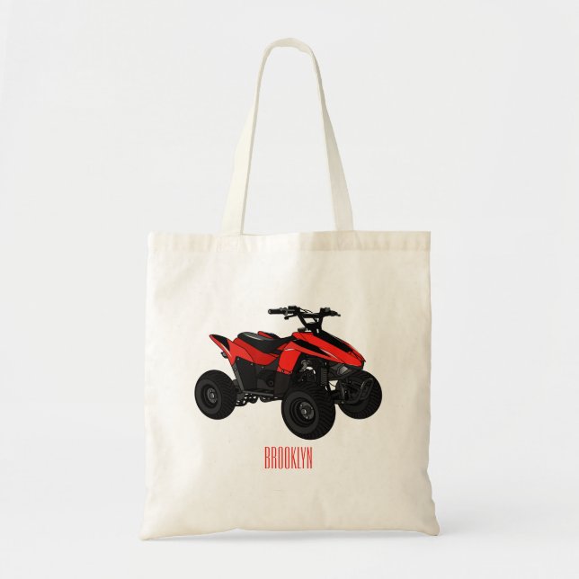 Tote Bag Illustration de Quad bike atv (Devant)