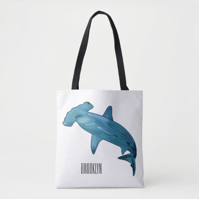 Tote Bag Illustration de requin marteau (Devant)