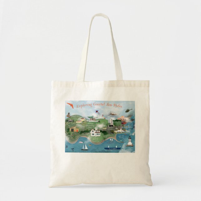 Tote Bag Illustration de San Pedro sur les côtes (Devant)