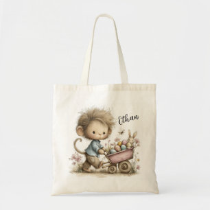 Tote Bag Illustration de singe de Pâques joueur 