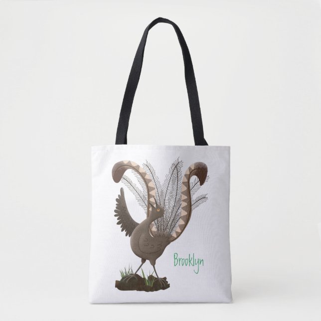 Tote Bag Illustration de superbe et superbe lyrebird (Devant)