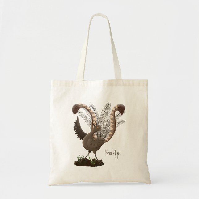 Tote Bag Illustration de superbe et superbe lyrebird (Devant)