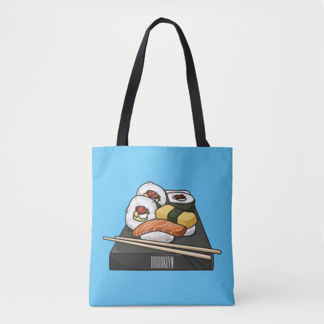 Tote Bag Illustration de sushi (Devant)