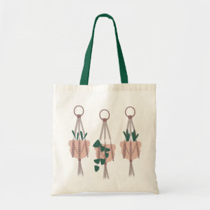 Tote Bag Illustration de suspension en macramé de plantes t