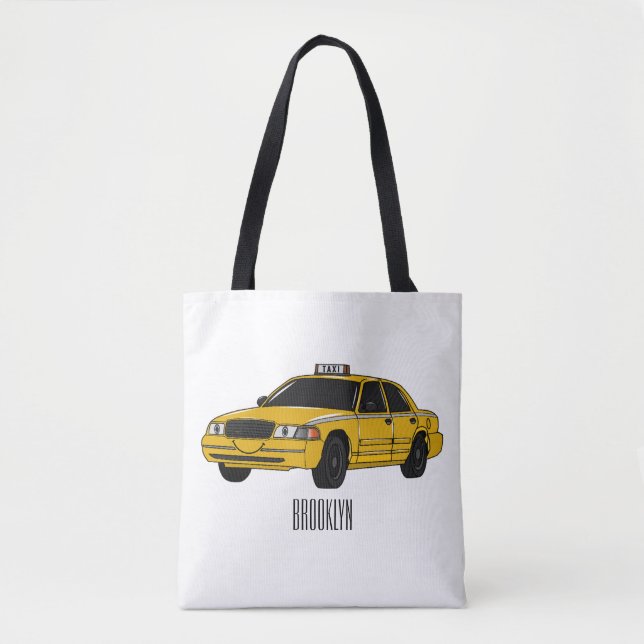 Tote Bag Illustration de taxi (Devant)
