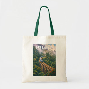 Tote Bag Illustration de train vintage Sri Lanka Art de voy