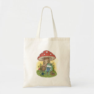 Tote Bag Illustration de tricot de grenouille fantaisiste m