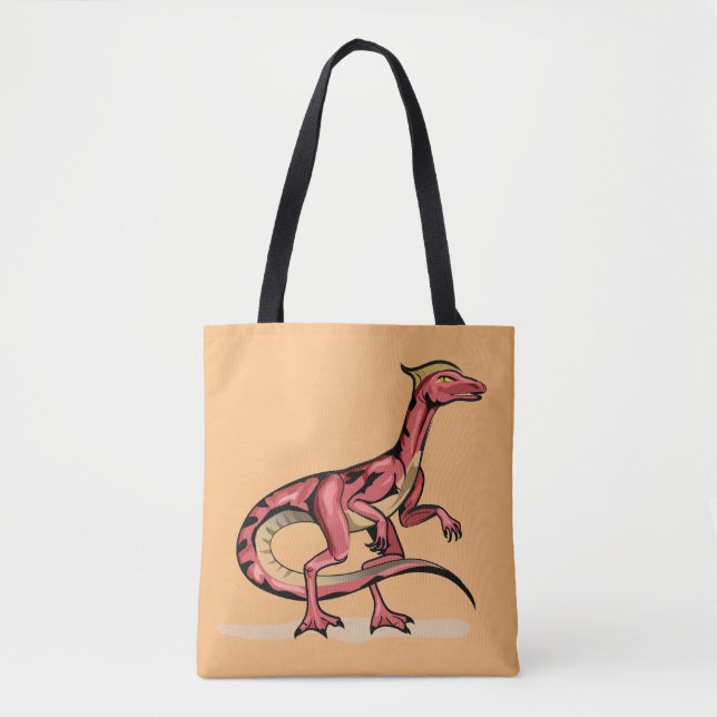 Tote Bag Illustration De Velociraptor. (Devant)