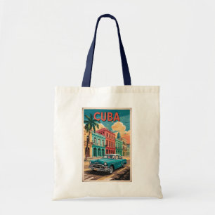 Tote Bag Illustration de voiture classique de Cuba Art de v