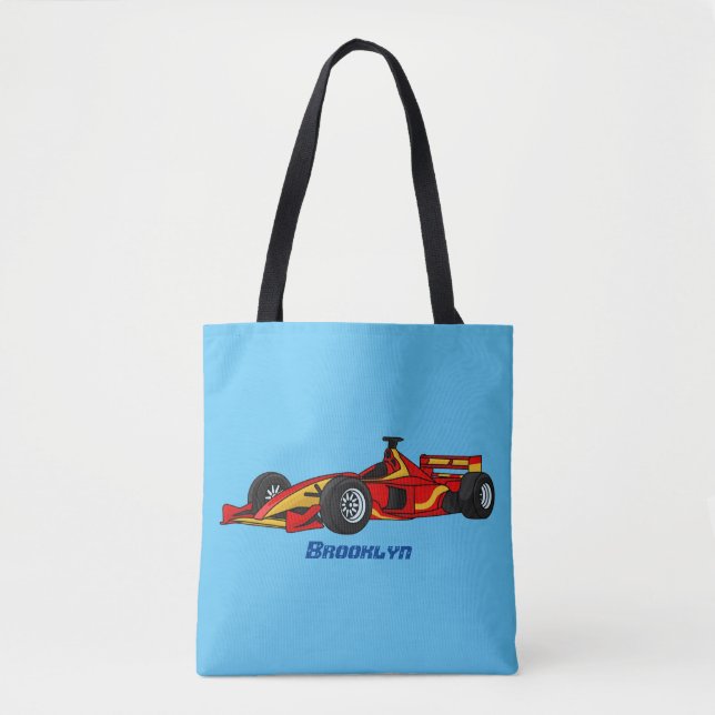 Tote Bag Illustration de voitures de course à grande vitess (Devant)