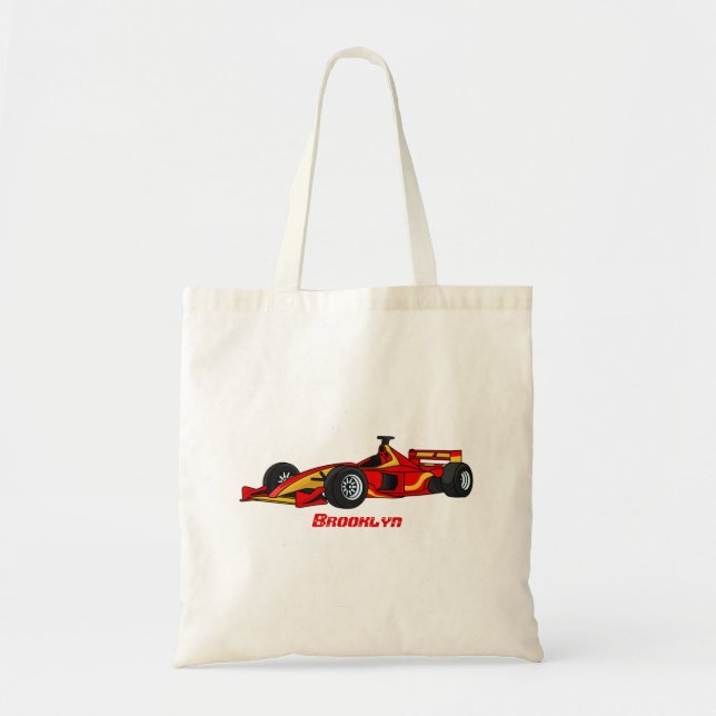 Tote Bag Illustration de voitures de course à grande vitess (Devant)