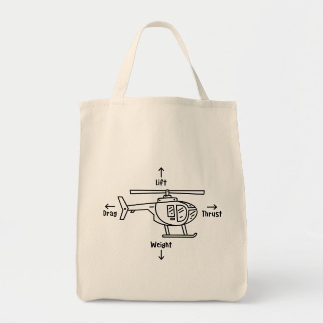 Tote Bag Illustration de vol de quatre forces d'hélicoptère (Devant)