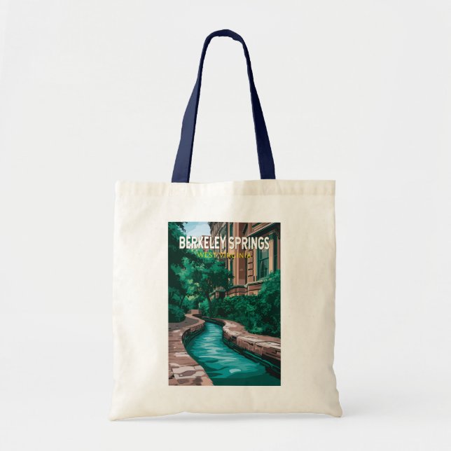 Tote Bag Illustration de voyage à Berkeley Springs Virginie (Devant)