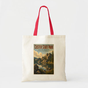 Tote Bag Illustration de voyage au Custer State Park, Dakot