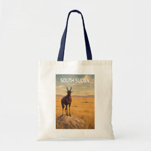 Tote Bag Illustration de voyage au Soudan du Sud Art vintag