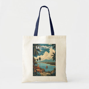 Tote Bag Illustration de voyage au Timor oriental de style 