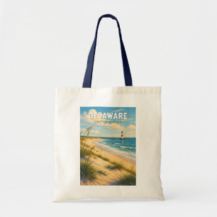Tote Bag Illustration de voyage d'art vintage du Delaware