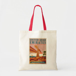 Tote Bag Illustration de voyage de chameau UAE Burj Khalifa