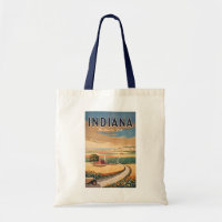 Illustration de voyage de la campagne de l'Indiana