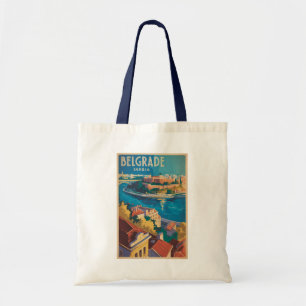 Tote Bag Illustration de voyage de la rivière de Belgrade S