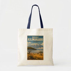 Tote Bag Illustration de voyage de l'art du Mont Kilimanjar