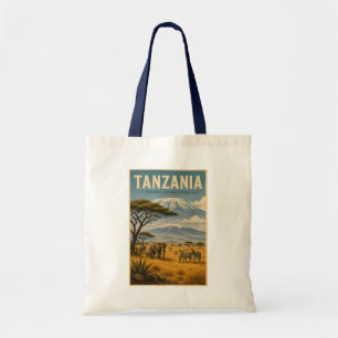 Tote Bag Illustration de voyage de zèbre de safari en Tanza