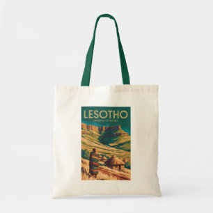 Tote Bag Illustration de voyage rétro du Drakensberg au Les