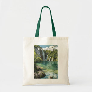 Tote Bag Illustration de voyage vintage de Croatie
