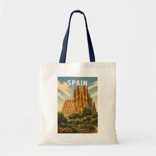 Tote Bag Illustration de voyage vintage en Espagne
