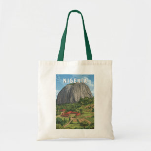 Tote Bag Illustration de voyage vintage Nigeria