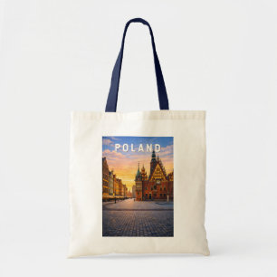Tote Bag Illustration de voyage vintage Pologne