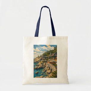 Tote Bag Illustration de voyage vintage sur la Corée du Sud