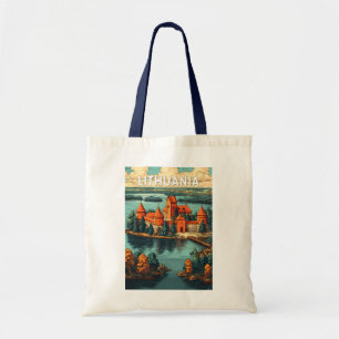 Tote Bag Illustration de voyage vintage sur la Lituanie